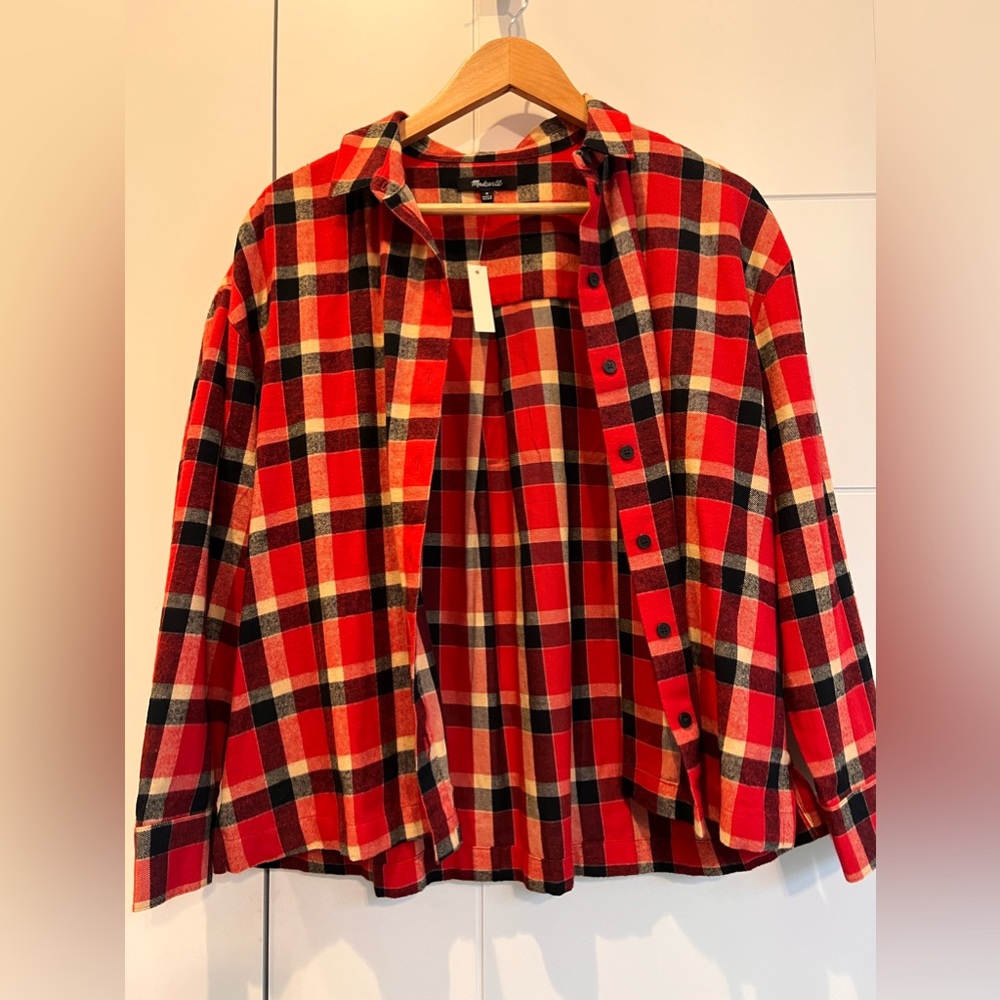 Madewell Red Flannel NWT